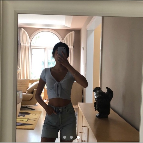 blue front tie tee - Picture 3 of 3